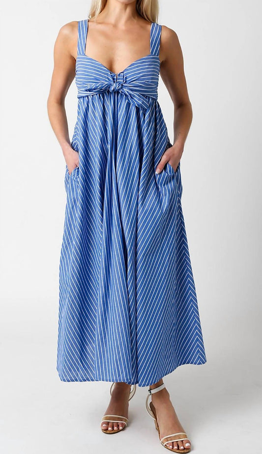 Olivaceous - Saylor Stripe Midi Dress