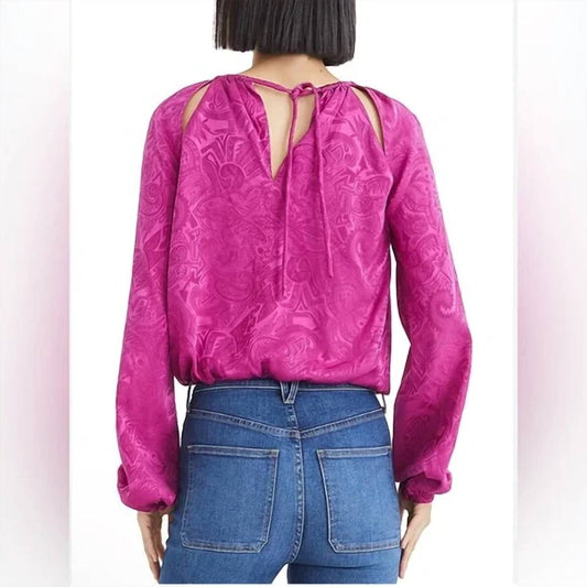 Veronica Beard - Sionne Paisley Puff Sleeve Silk Blend Top