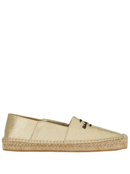 Salvatore Ferragamo - Women's Logo-embroidered Metallic Espadrilles