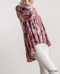 Umgee - Floral Babydoll Top
