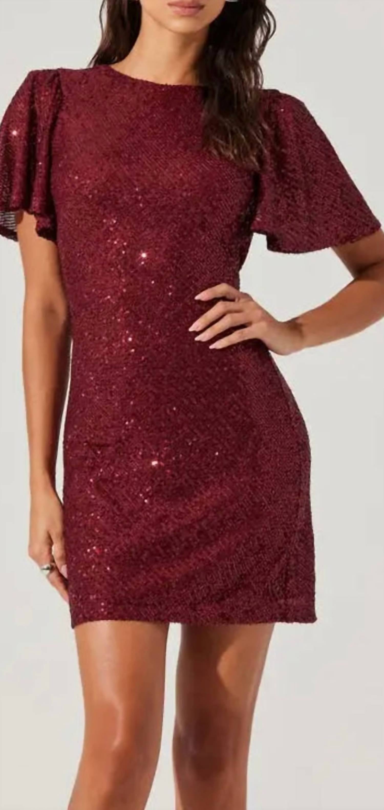 astr sequin dress ASTR the Label Blair Dress in Fuchsia