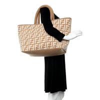 Fendi - Women's Ff Cammello Knitted Cashmere Large Shopper Tote Bag