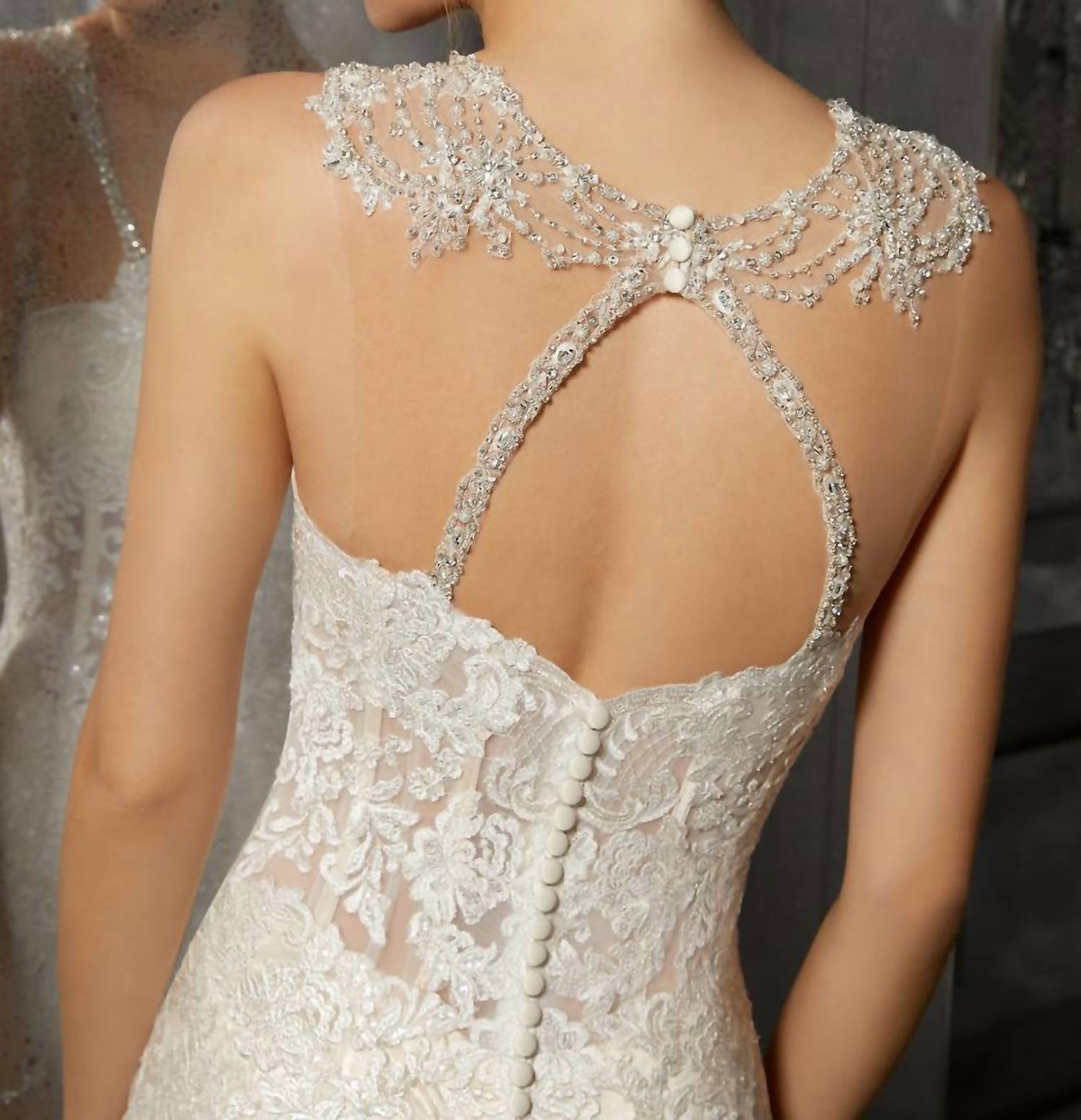 Morilee - Beaded And Embroidered Shoulder Coverlet