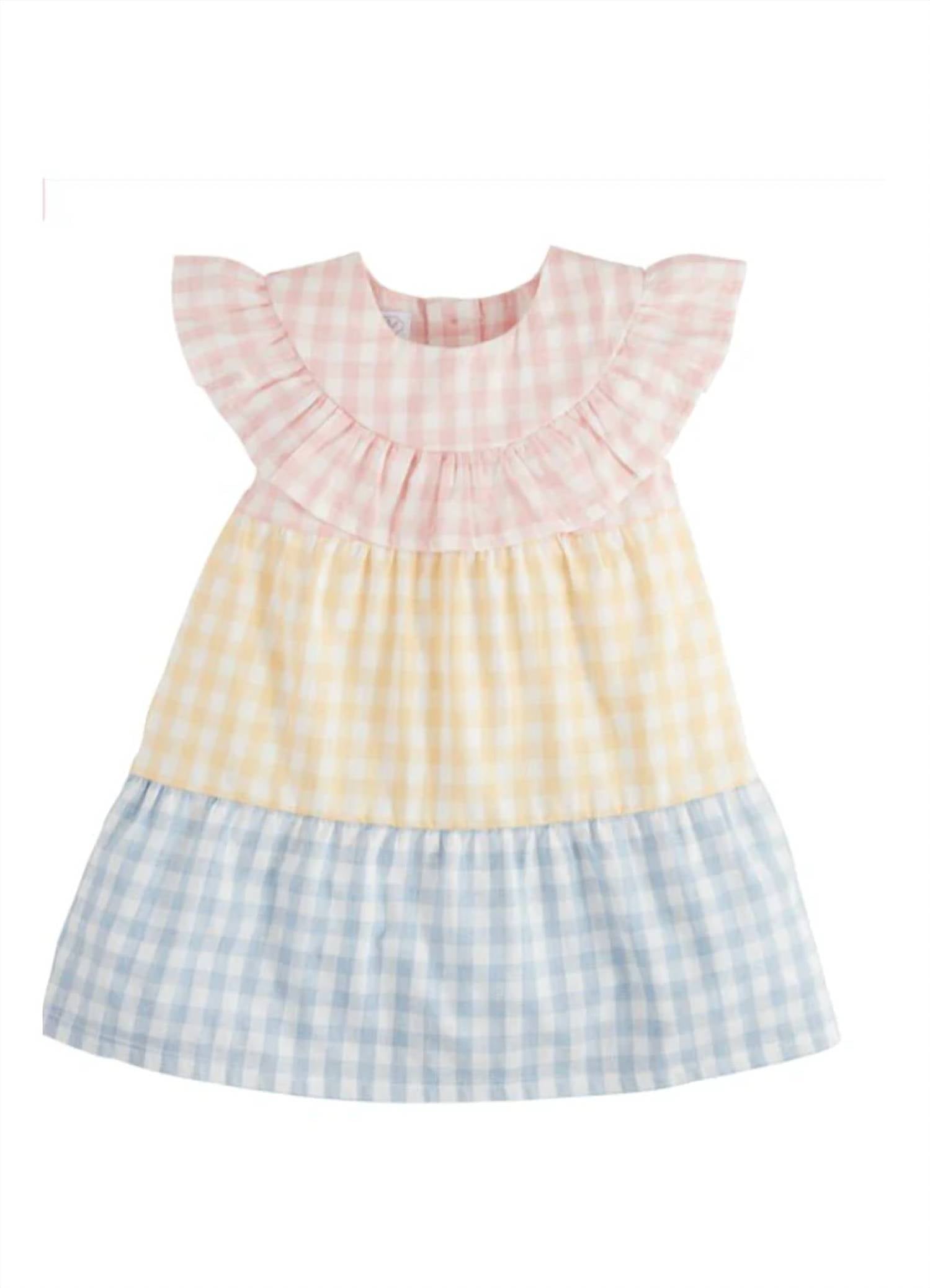Mudpie - Girl's Mixed Gingham Dress