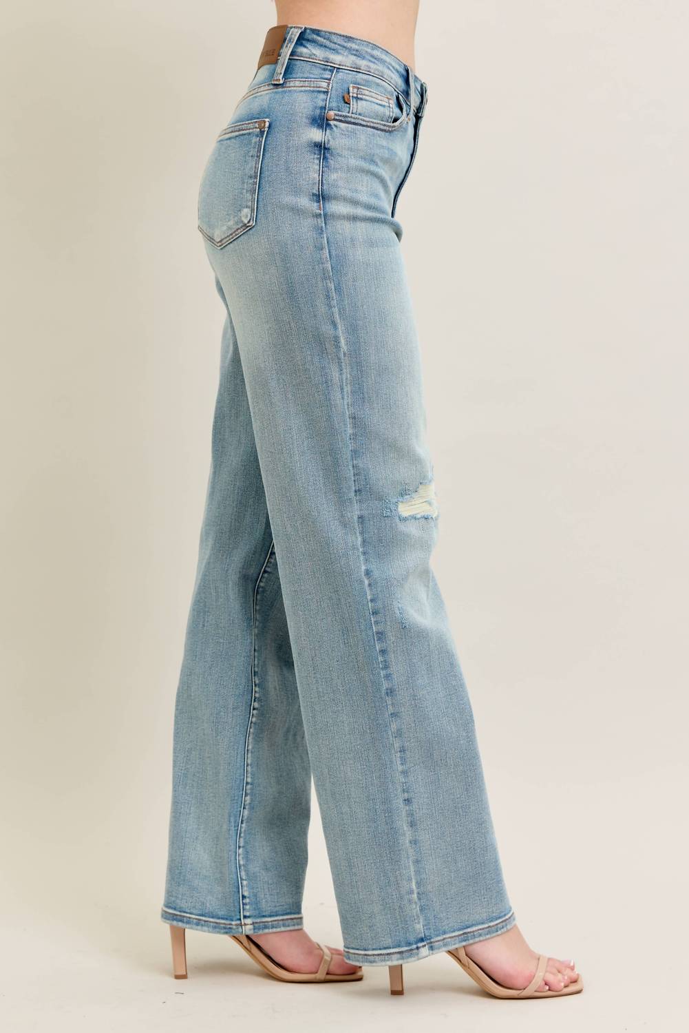 Judy Blue - Destroy And Knee Patch Straight Jean
