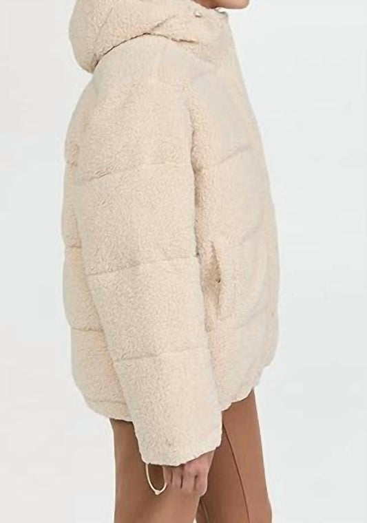 Good American - Sherpa Cocoon Puffer Jacket