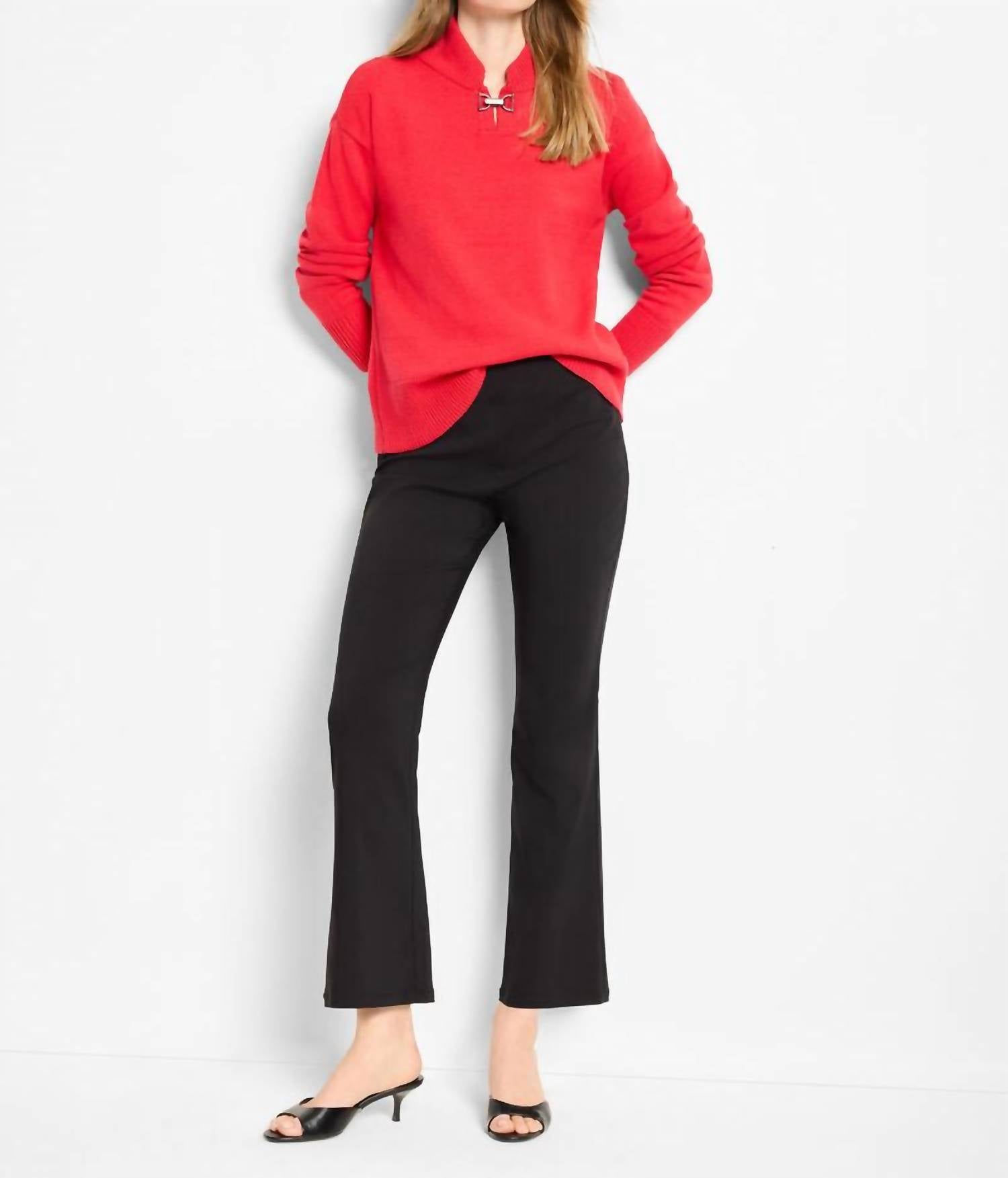 Nic + Zoe Cyra Cozy Riding Sweater in scarlet - women's sweater