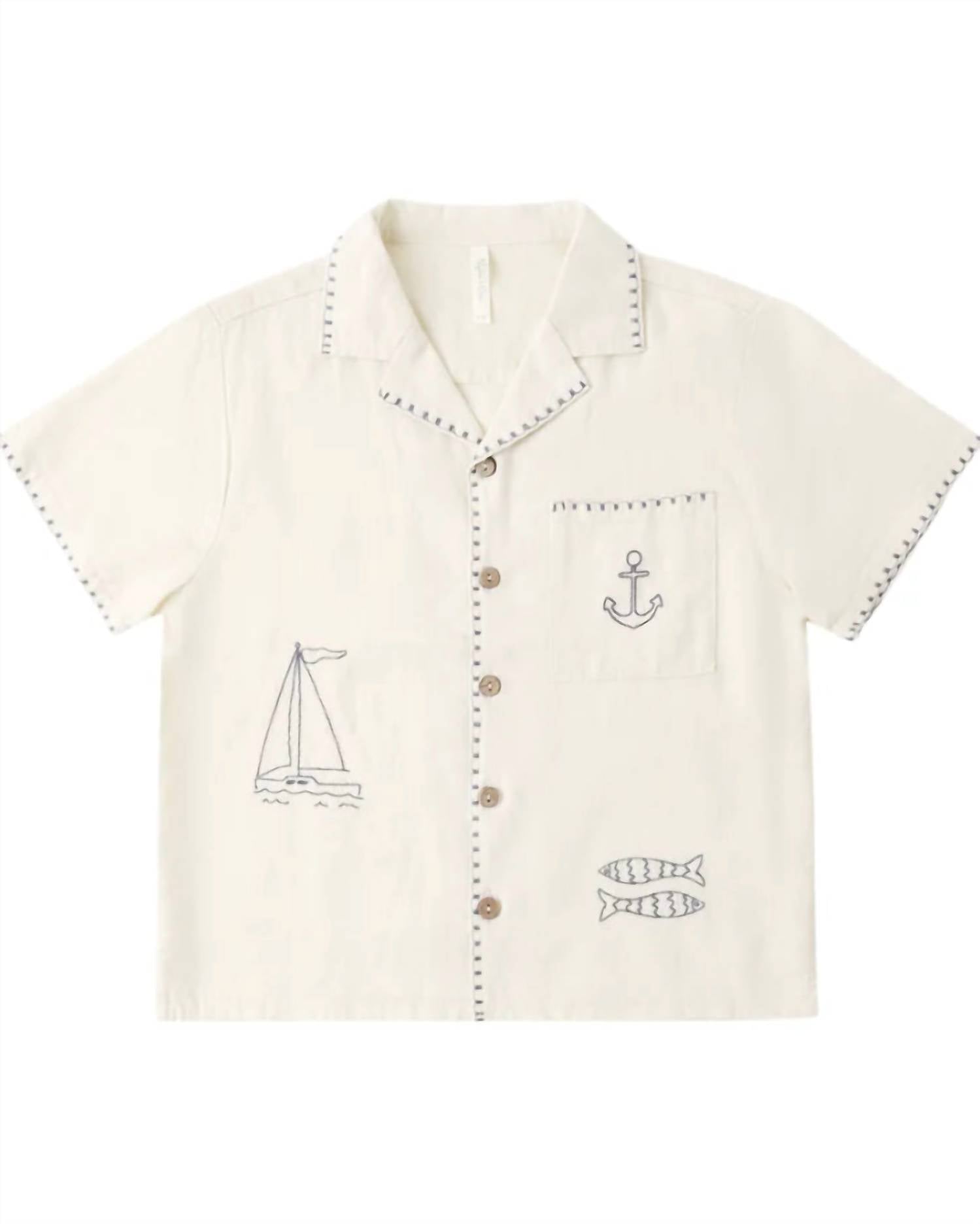 Rylee + Cru - Boys Sailor Lapel Collar Shirt