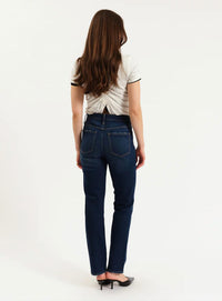 Daze - Smarty Pants High Rise Slim Straight Jeans