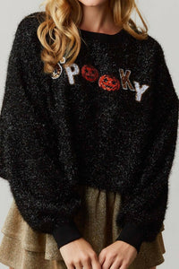 Peach Love - Spooky Sparkly Halloween Sequins Top
