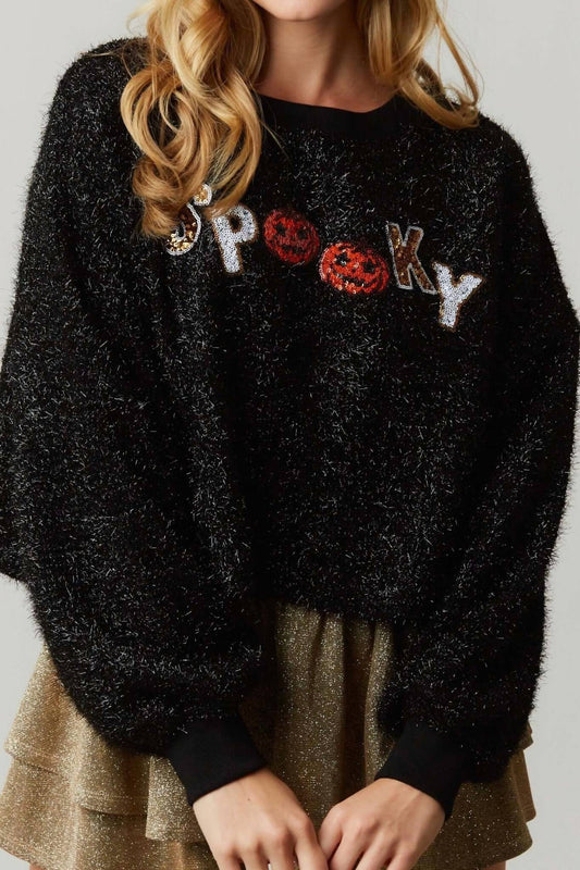 Peach Love - Spooky Sparkly Halloween Sequins Top