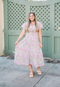Victoria Dunn - Magnolia Flutter Midi Dress