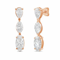 Diana M Jewels - Women's Pear Lab-Grown Diamond Stud Earrings (13.00 Ct TCW) - Signature