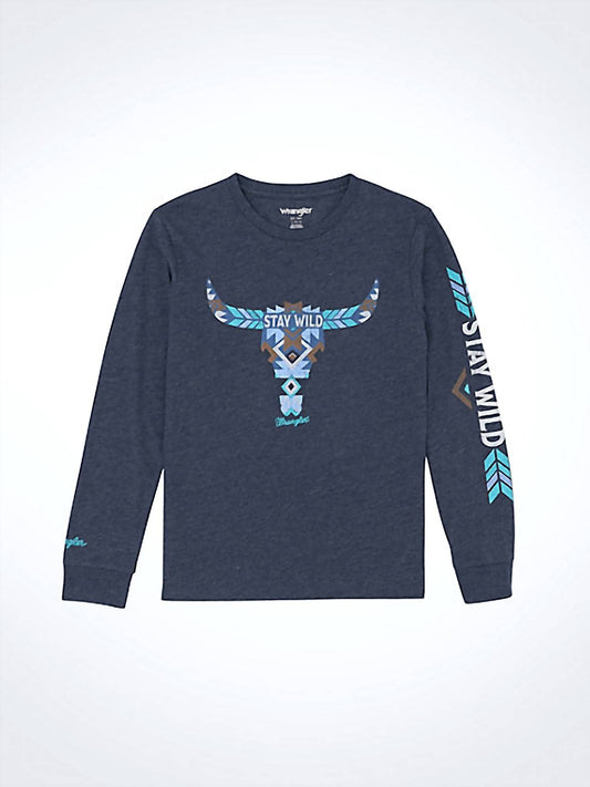Wrangler - Boys' Long Sleeve Western Graphic T-Shirt