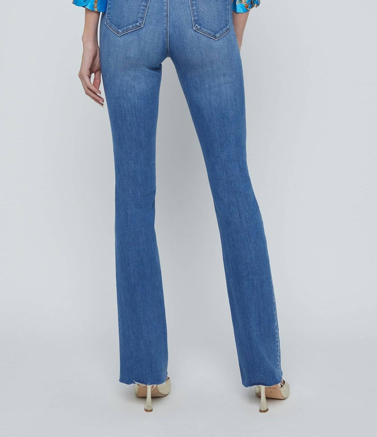 L'Agence - Ruth High Rise Straight Leg Jeans
