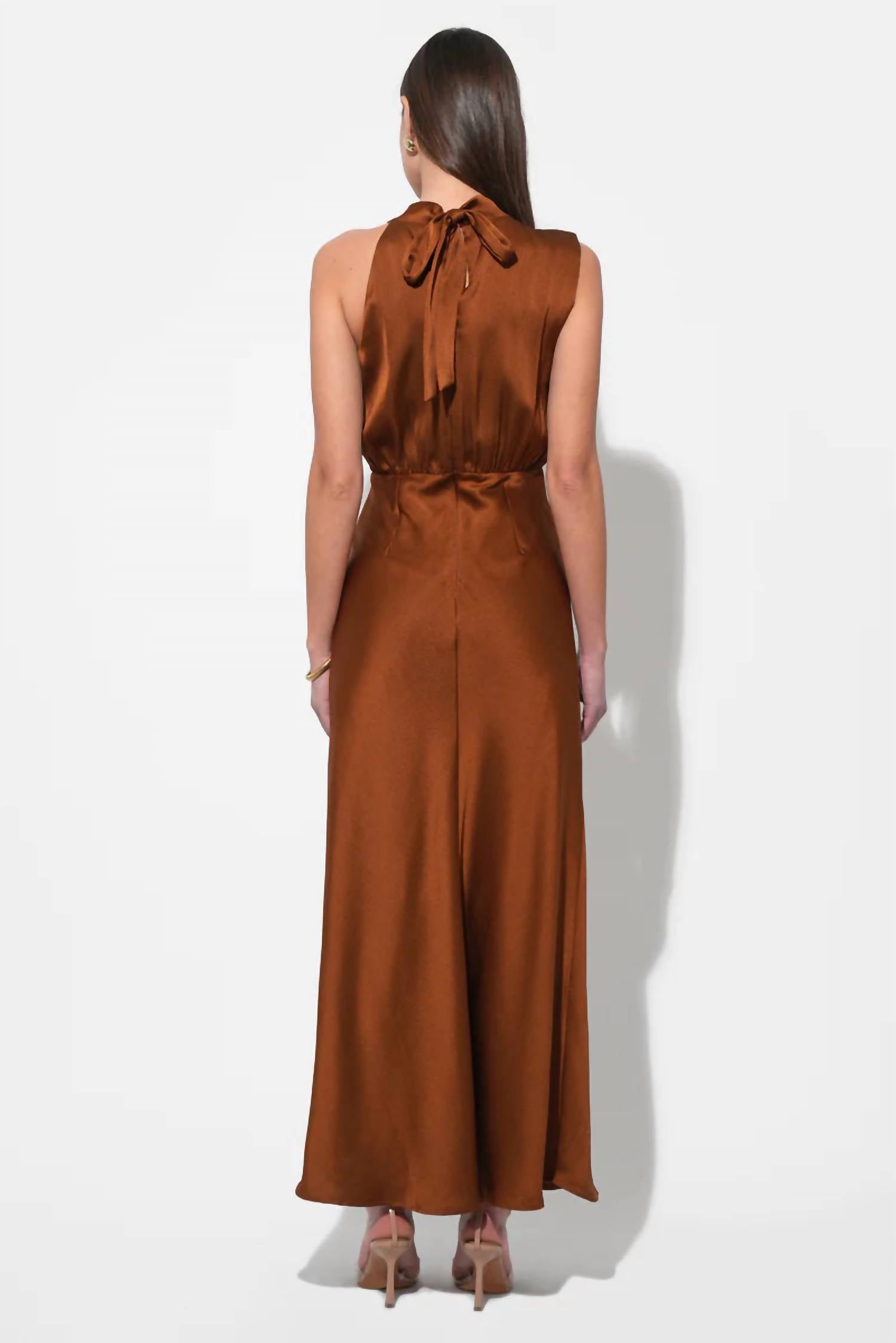 Adelyn Rae - Women's Kate Cowl Drape Asymmetrical Maxi Dress