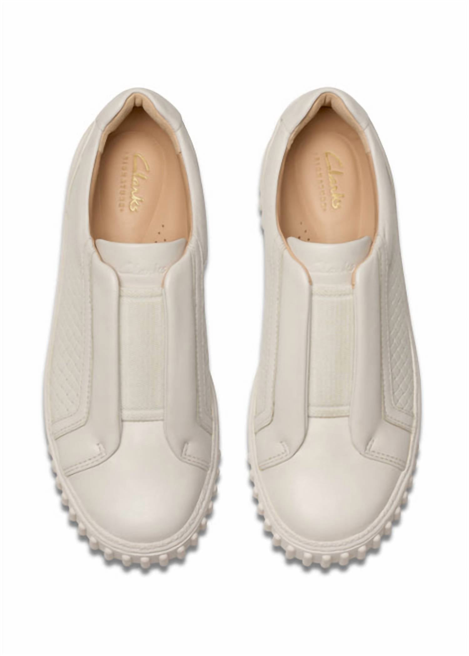 Clarks Women's Mayhill Bay Shoe in off white leather - women's sneaker - alternate view