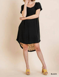 Umgee - Andrea Hi Low Leopard Back Dress