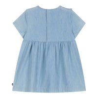 Petit Bateau - Baby Girls Chambray Dress With Ruffles