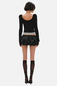 For Love & Lemons - Women's Rosaleen Long Sleeve Knit Top