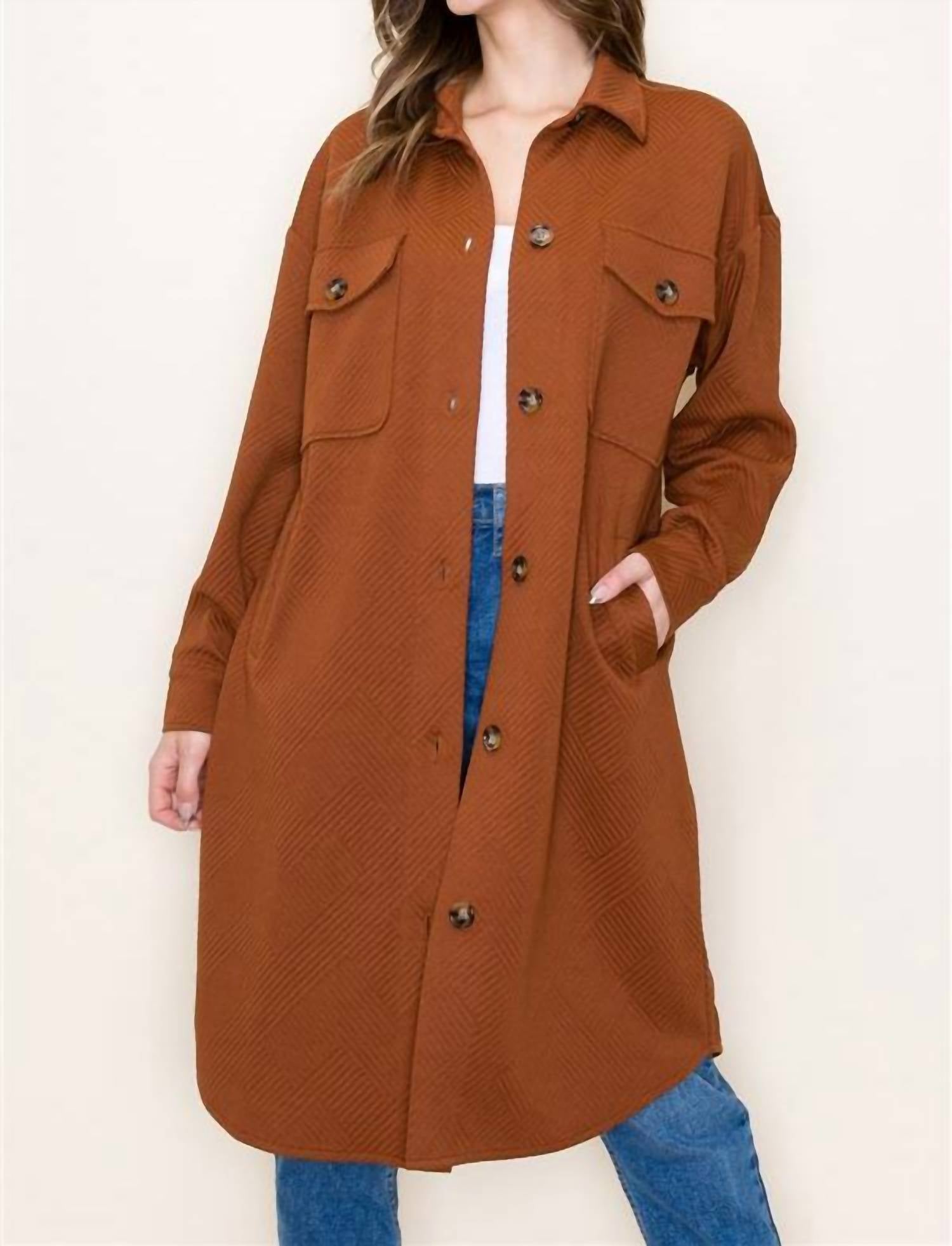 Staccato - Women's Carter Textured Overshirt Duster Jacket