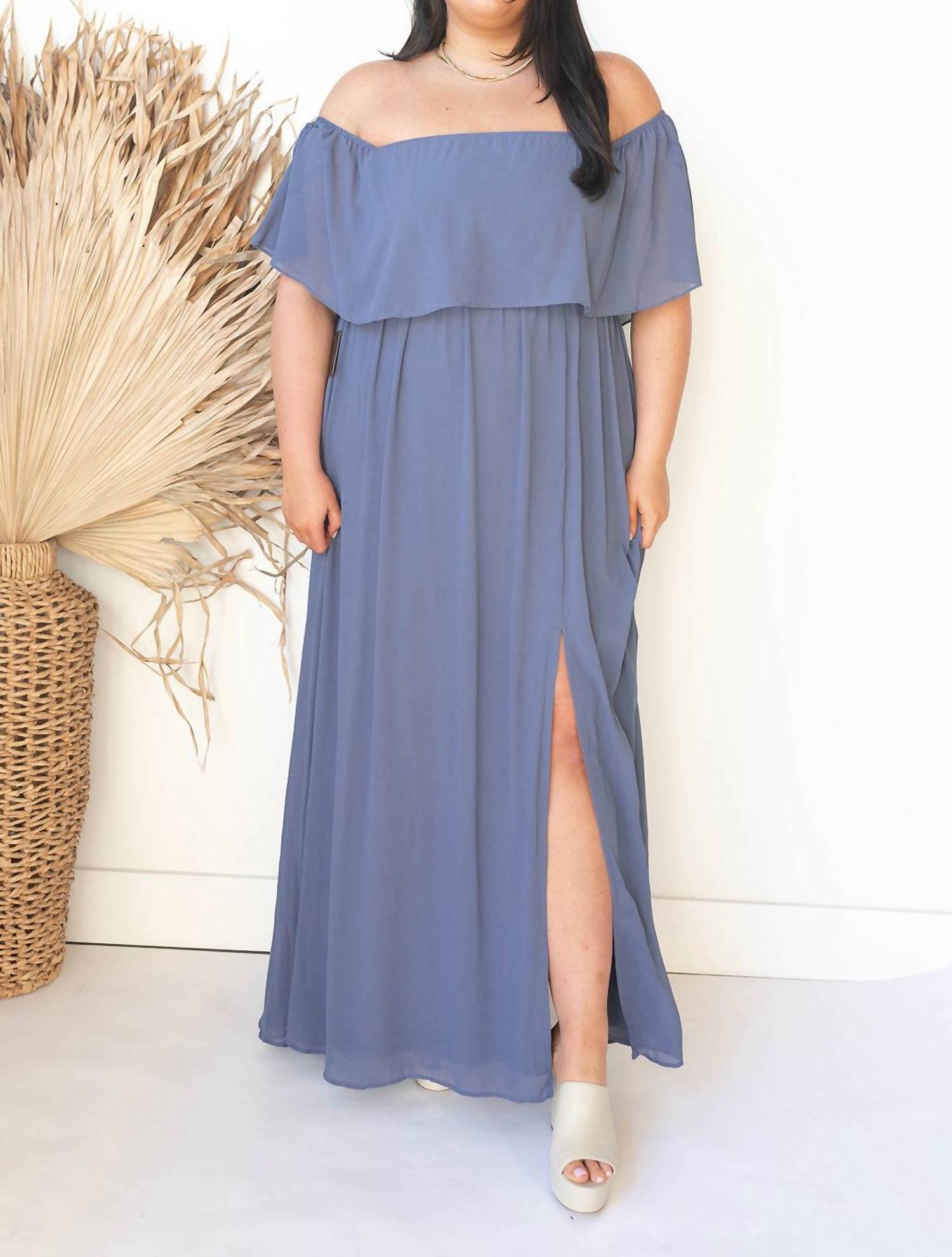 Soieblu - True Intentions Off Shoulder Maxi Dress