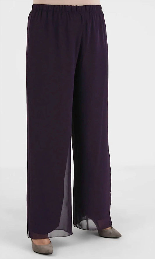 Alex Evenings - Women's Chiffon Straight Leg Pants