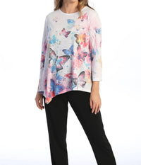 Jess & Jane - Fantasia Jersey Burnout Asymmetric Top