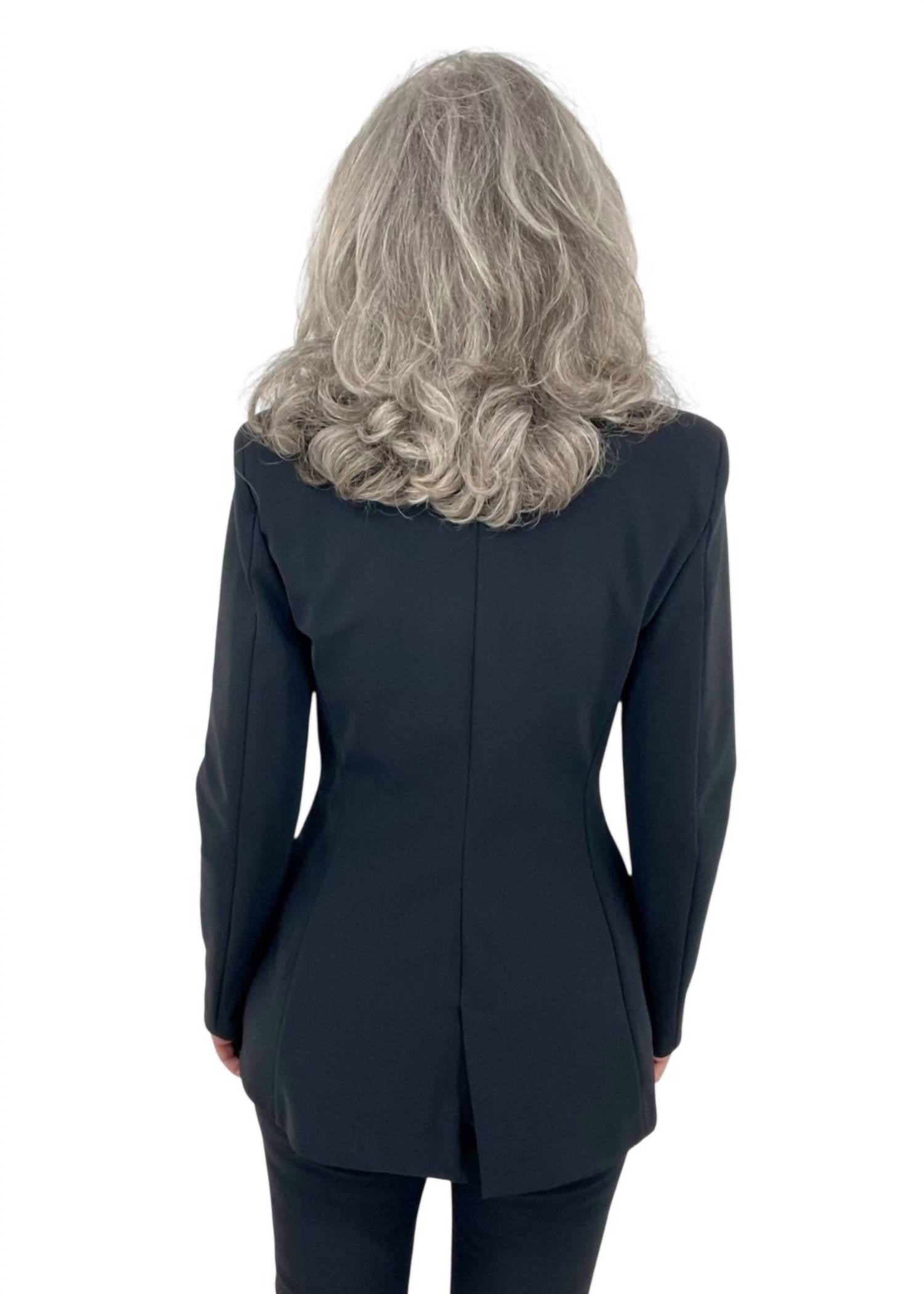 CHIARA BONI Women's Ociss Fiore Jacket in black - women's blouse - detail view