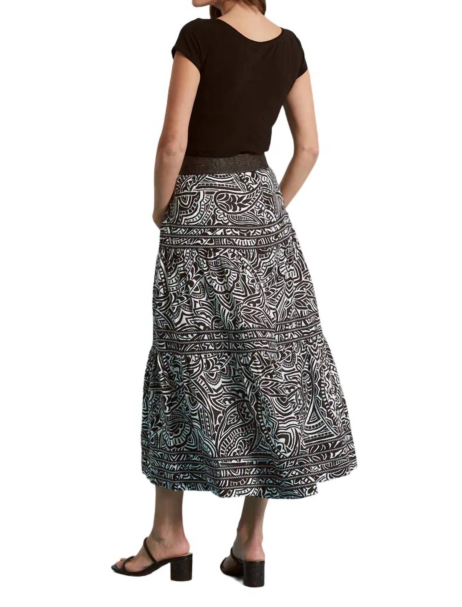 Tyler Boe - Daphine Linen Graphic Paisley Skirt