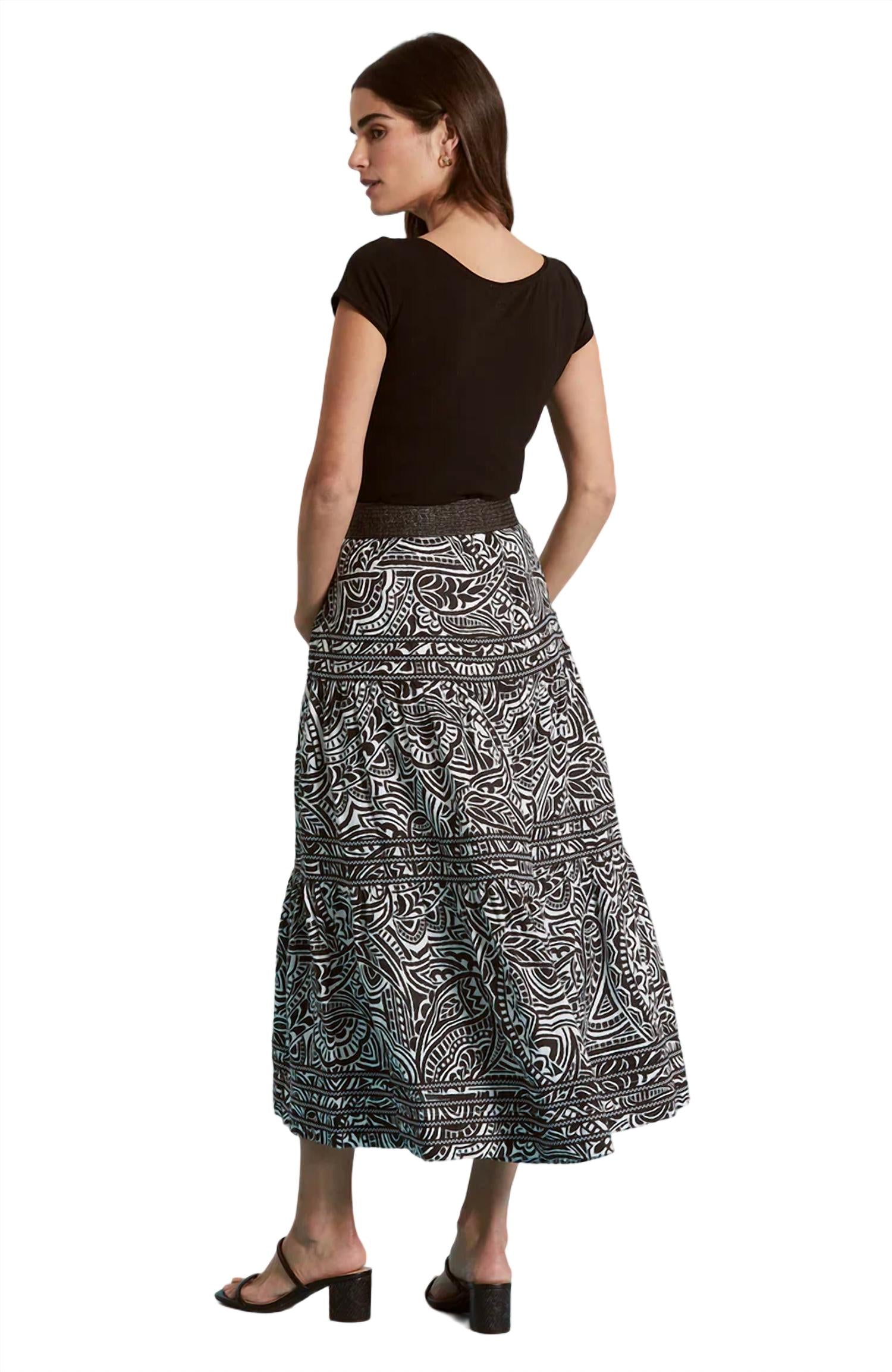 Tyler Boe - Daphine Linen Graphic Paisley Skirt