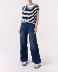 Brodie Cashmere - Bree Stripe Boxy Tee
