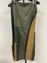 Young Threads - Patched Denim Midi Skirt