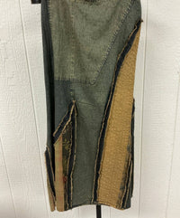 Young Threads - Patched Denim Midi Skirt