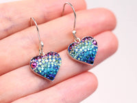 Mosaico - Women's Austrian Crystals Heart Earrings
