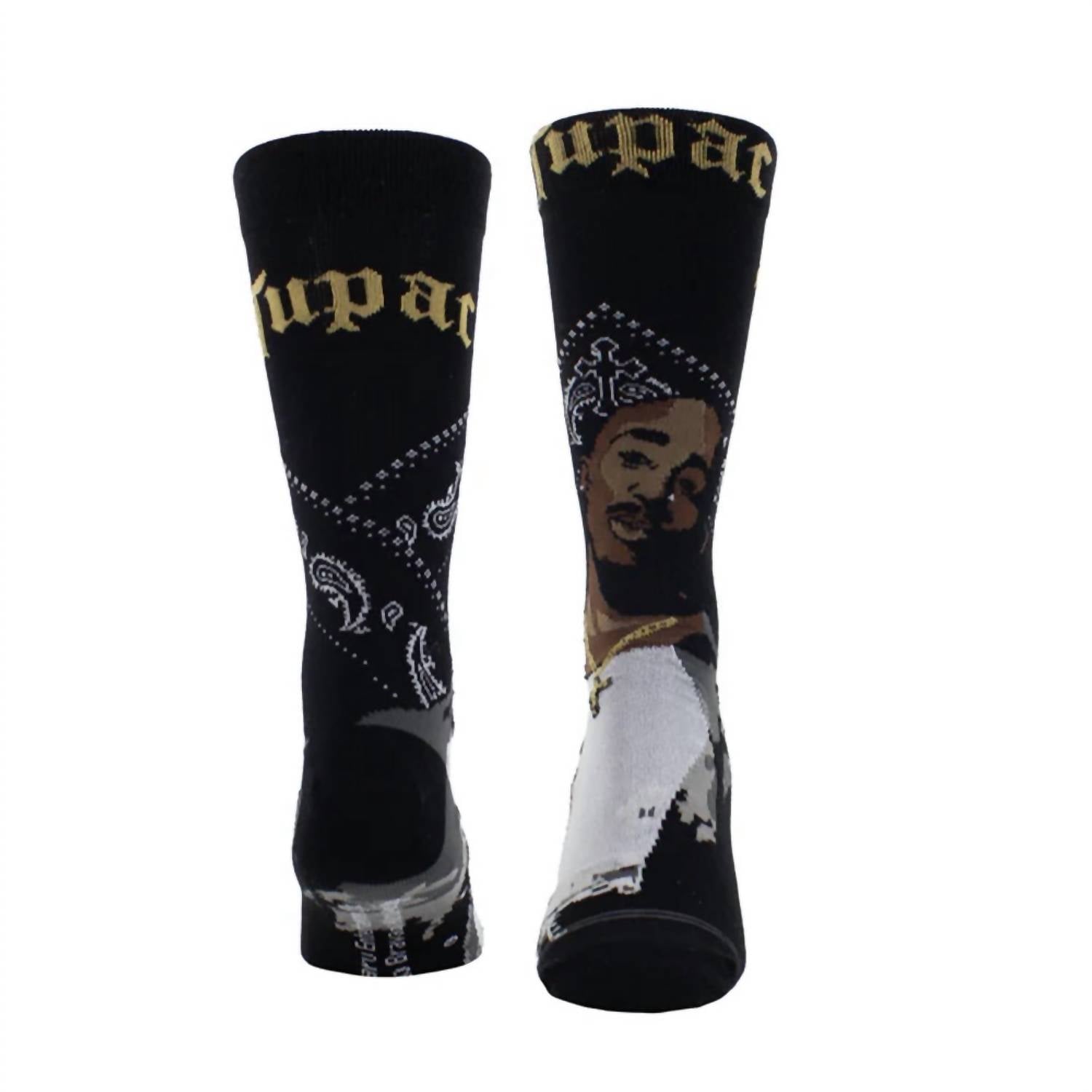 Perri’S Socks - Men's Tupac Bandana Crew Socks
