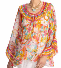 Johnny Was - Ruffle Tie Blouse