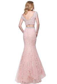 Sherri Hill - Lace Mermaid Prom Dress