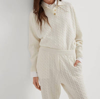 Brunello Cucinelli - Cashmere Cable Knit Polo-style Sweater With Monili