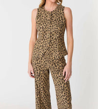 Level99 - Sophia Leopard Print Vest