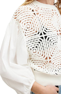Allsaints - Sol Mixed Media Lace Top