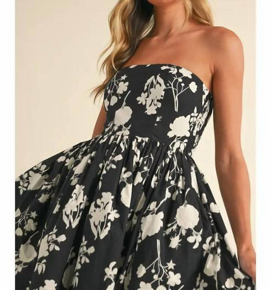 Klesis - Strapless Flare Midi Dress