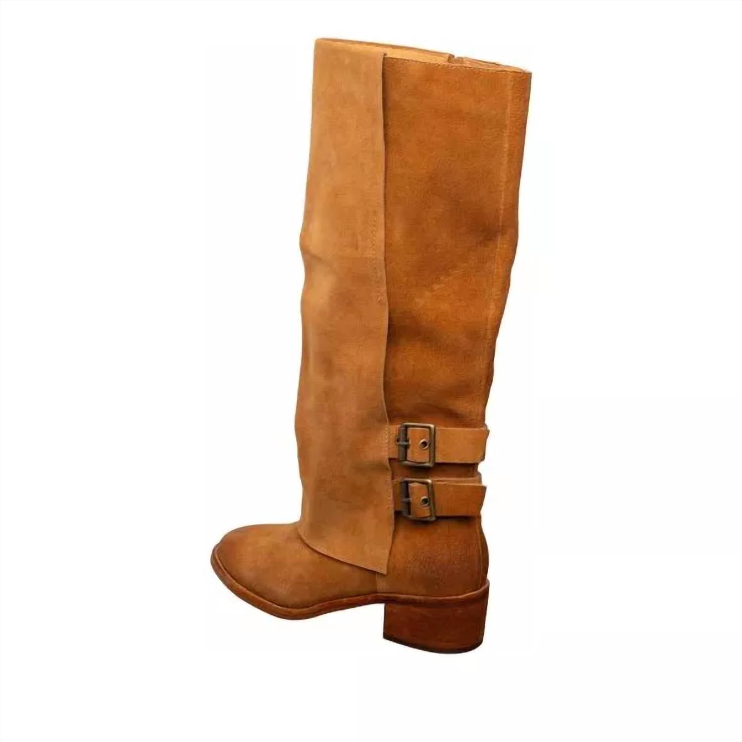 Antelope Women's Tessa Tall Suede Boots in cognac brown - women's shoe - view 5