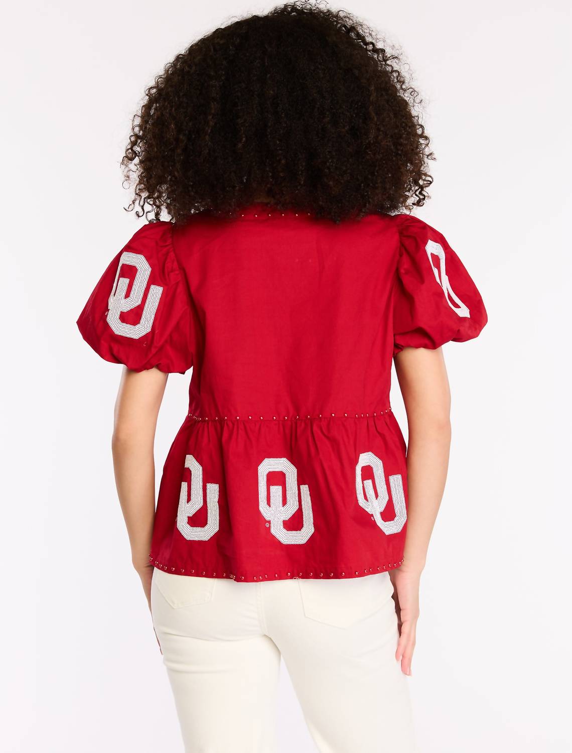 Stewart Simmons - The Puff Sleeve Peplum Top Oklahoma