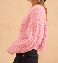 John + Jenn - Wells Floral Texture Sweater
