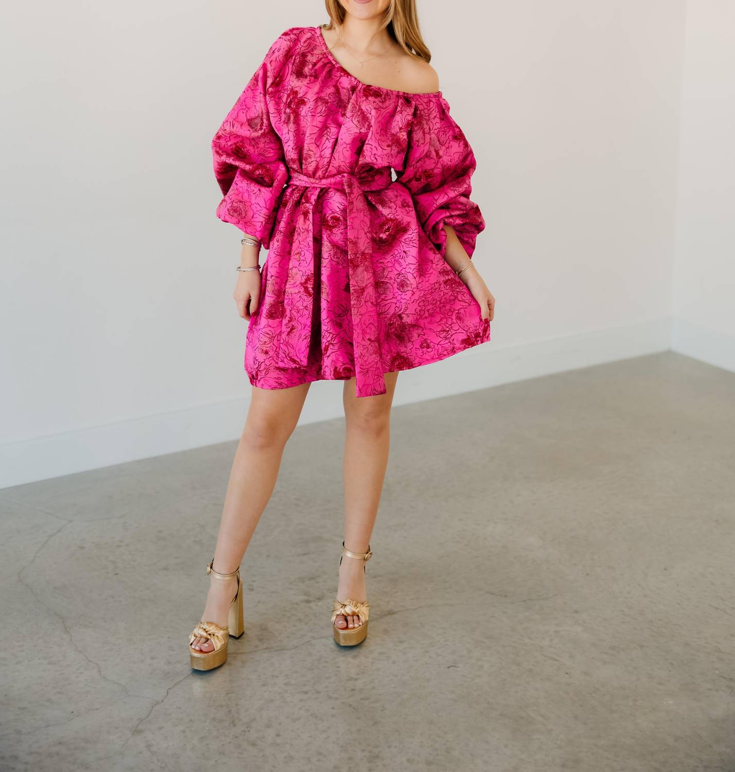 Tela Luxury Mercantile Lady Kaftan Dress in pink - women's dress - view 5
