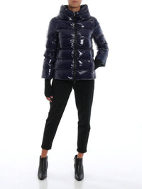 Herno Patent Puffer Jacket in blue - women's jacket - view 4