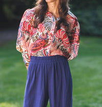Papillon - Floral Collated Button Front Blouse