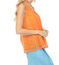 Johnny Was WAYNE TANK ELIZA in firecracker - women's tank top - detail view