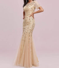 Ever-Pretty - Embroidered Sequin Mermaid Dress